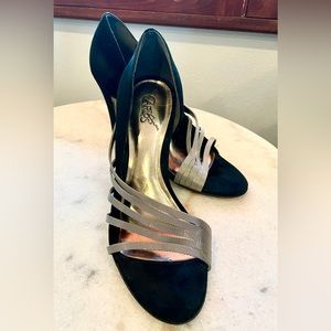 Carlos by Carlos Santana black suede with silver band.